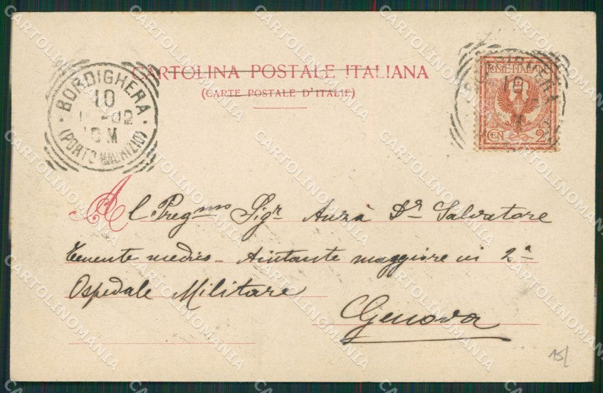 Imperia Bordighera cartolina KV5197 – retro