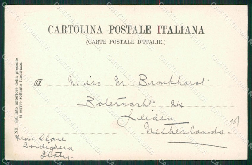 Imperia Bordighera Sant'Ampeglio cartolina KV5201 – retro