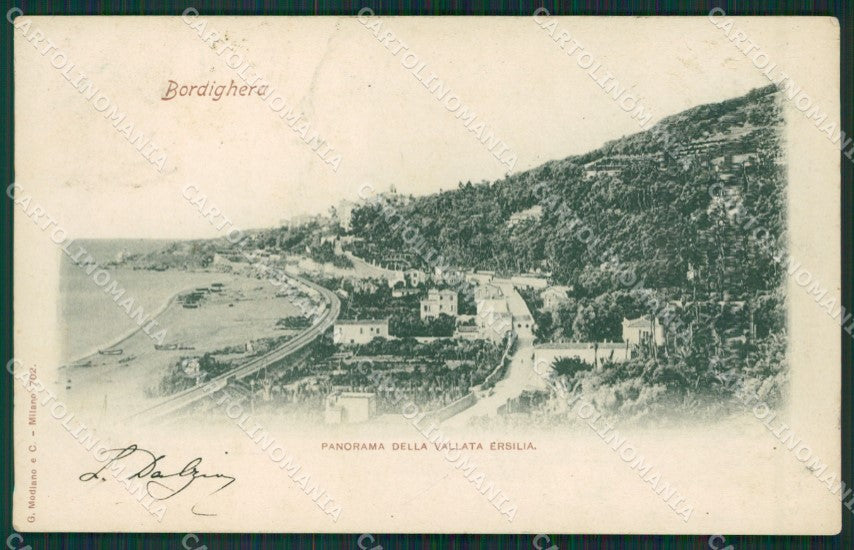 Imperia Bordighera cartolina KV5209 – fronte