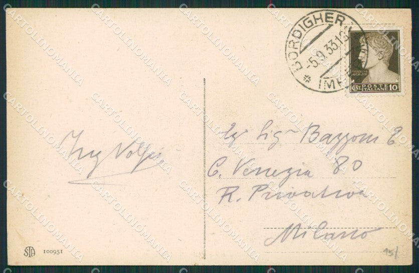 Imperia Bordighera cartolina KV5210 – retro