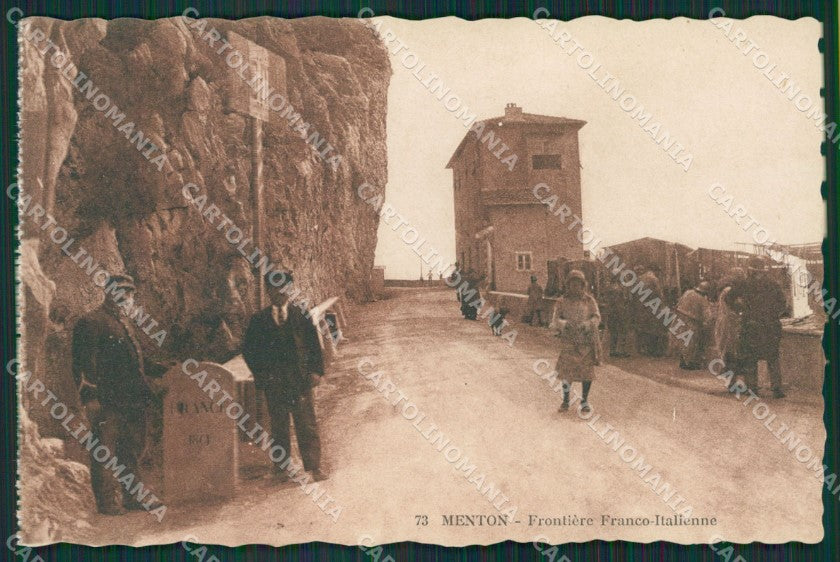 Francia Menton Mentone Frontiera cartolina KV5241 – fronte