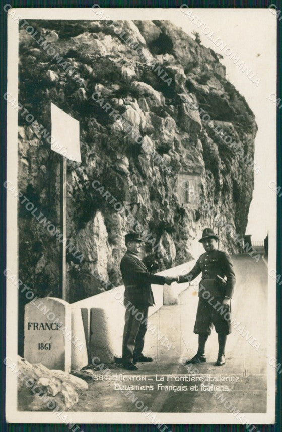 Francia Menton Mentone Frontiera GdF Foto cartolina KV5248 – fronte