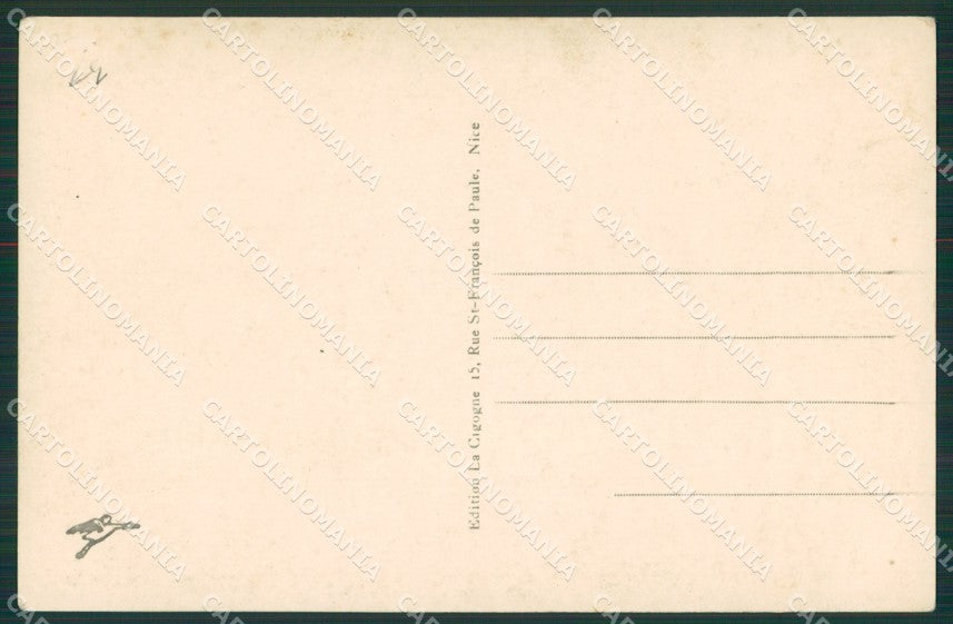 Francia Menton Mentone Frontiera GdF Foto cartolina KV5248 – retro