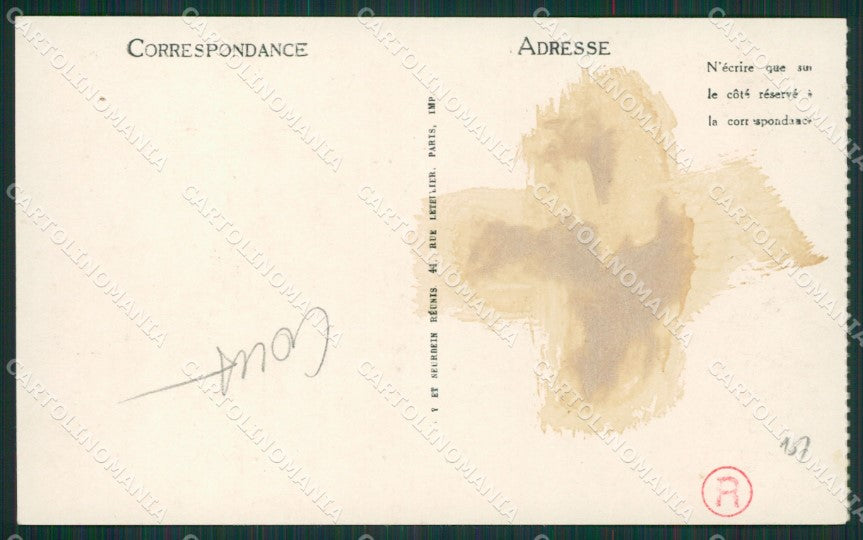 Francia Menton Mentone Frontiera Auto COLLA Foto cartolina KV5250 – retro