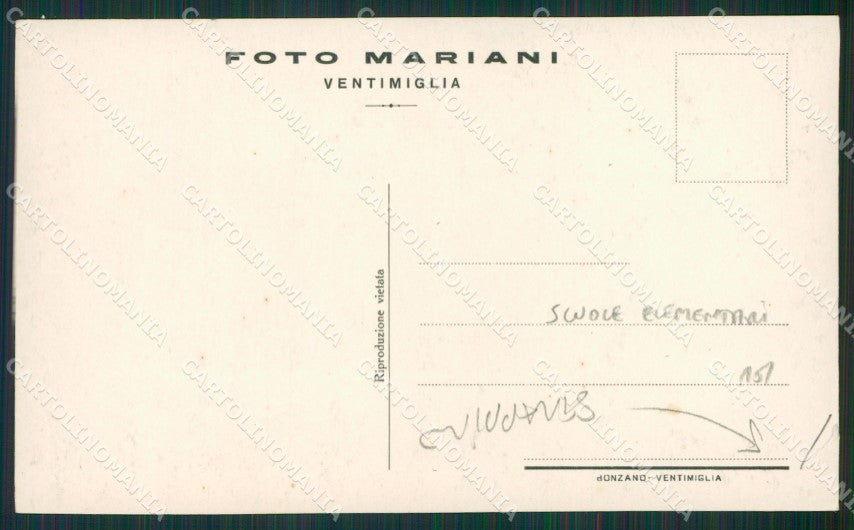 Imperia Ventimiglia Scuole Elementari STRAPPINO Foto cartolina KV5260 – retro