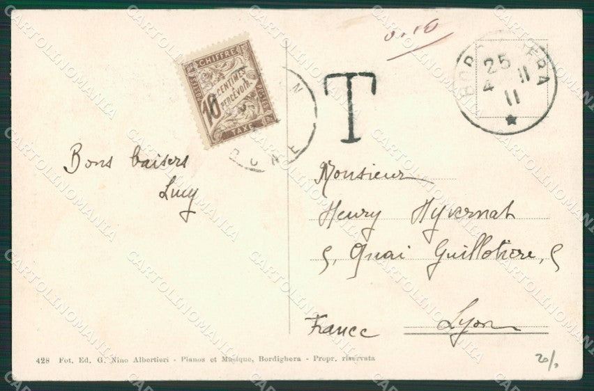 Imperia Bordighera cartolina KV5266 – retro