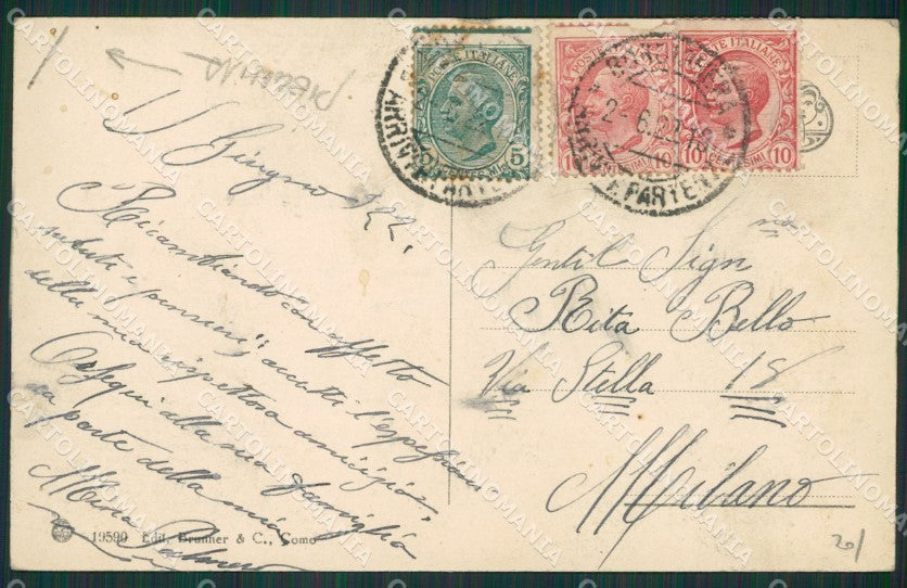 Imperia Bordighera PIEGHINA cartolina KV5270 – retro