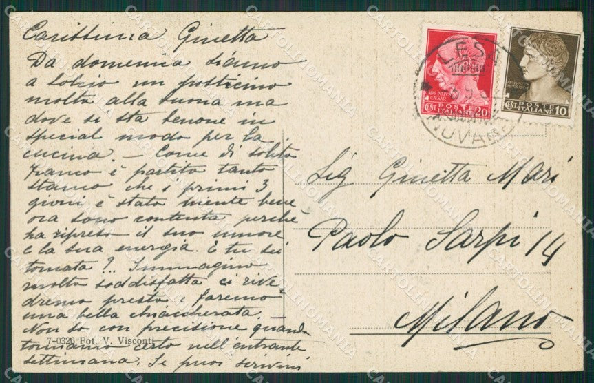 Novara Lesa Solcio cartolina KV5285 – retro
