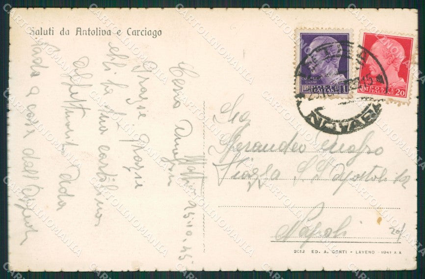 Verbania Antoliva Carciago STRAPPINO cartolina KV5289 – retro