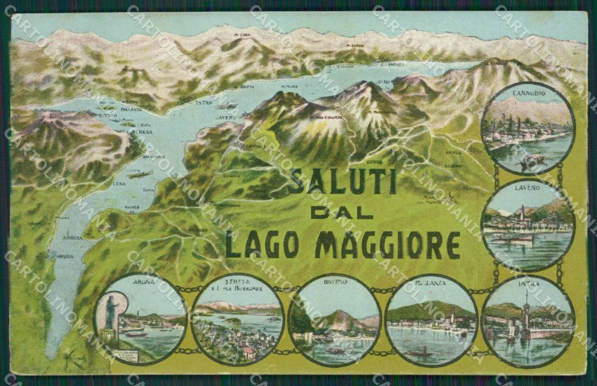 Verbania Lago Maggiore Saluti da Mappa cartolina KV5298 – fronte