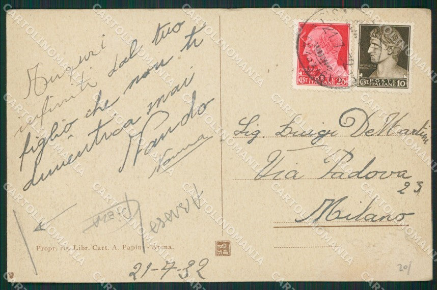 Novara Carciago Tapigliano Fosseno ABRASA PIEGA cartolina KV5325 – retro