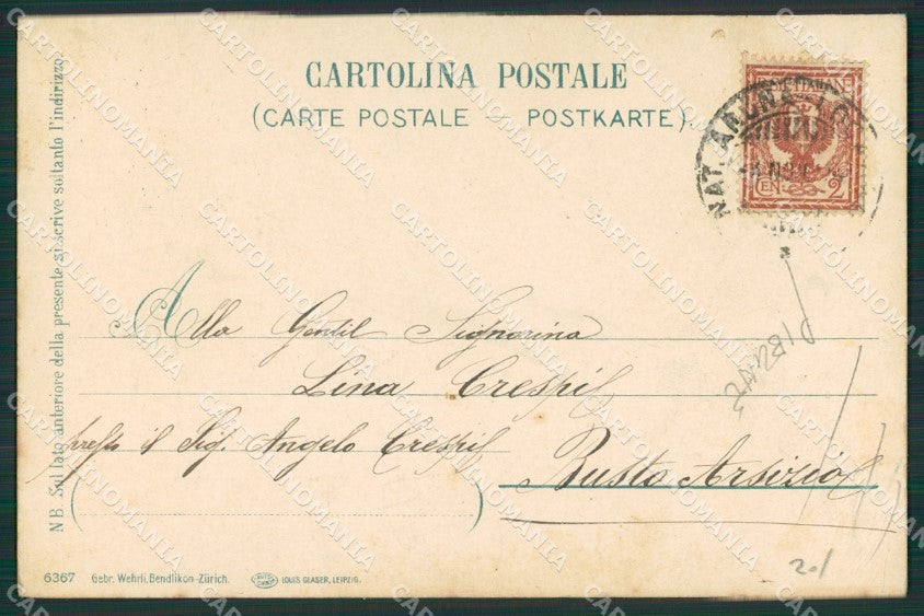 Verbania Pallanza Costumi PIEGHE cartolina KV5326 – retro