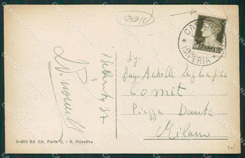 Imperia Pornassio Case di Nava PIEGA cartolina KV5349 – retro