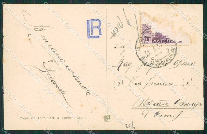 Verbania Dormelletto PIEGA cartolina KV5375 – retro