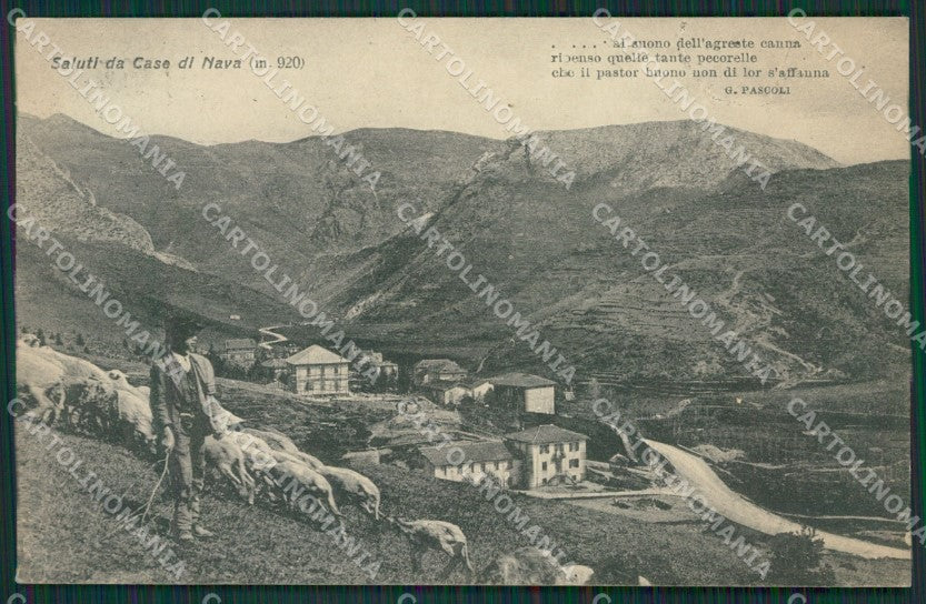 Imperia Pornassio Case di Nava Pascoli Gregge cartolina KV5395 – fronte