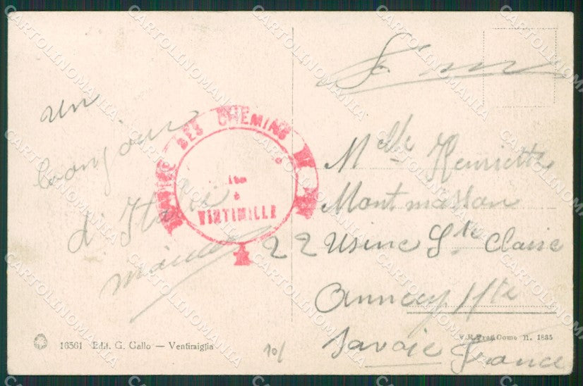 Imperia Ventimiglia Borgo Sant'Agostino cartolina KV5444 – retro