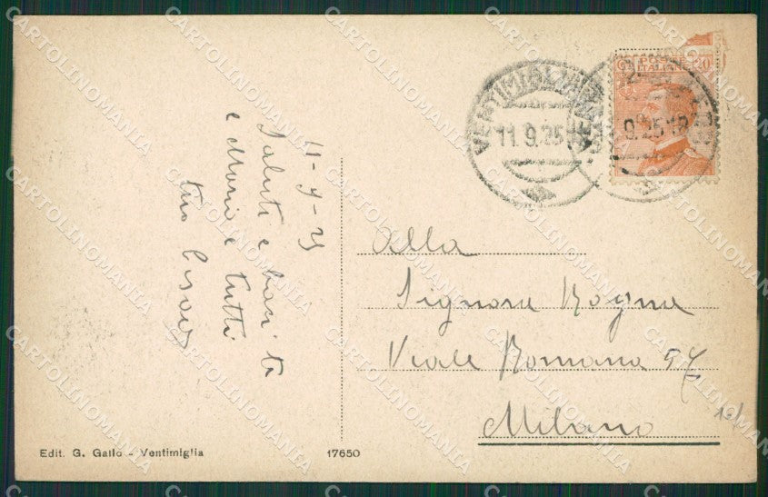 Imperia Ventimiglia cartolina KV5465 – retro