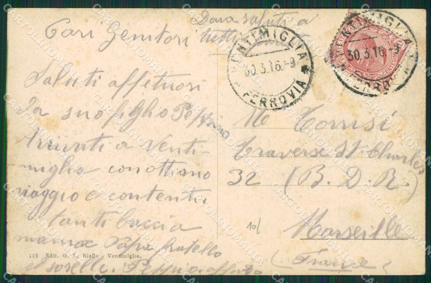 Imperia Ventimiglia cartolina KV5476 – retro