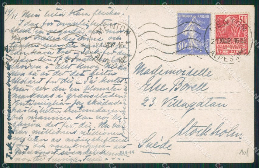 Imperia Ventimiglia Mercato dei Fiori cartolina KV5484 – retro