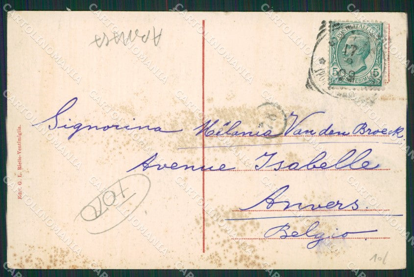 Imperia Ventimiglia ABRASA Foto cartolina KV5514 – retro