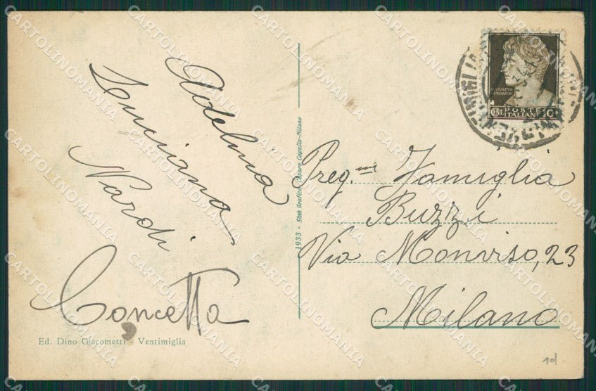 Imperia Ventimiglia cartolina KV5543 – retro