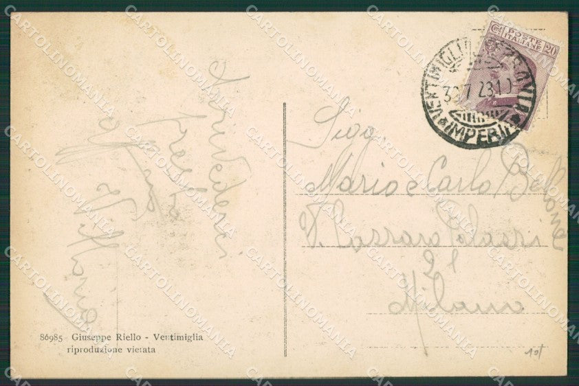 Imperia Ventimiglia Balzi Rossi Frontiera cartolina KV5545 – retro