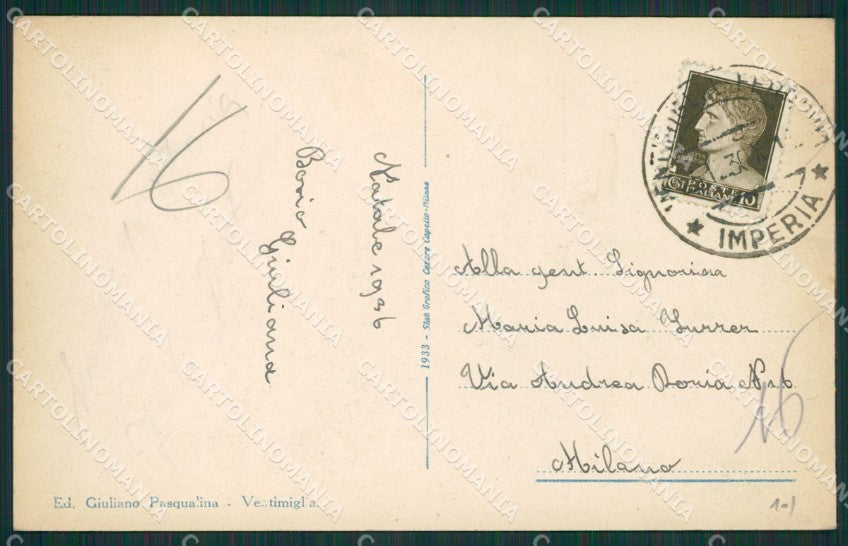 Imperia Ventimiglia cartolina KV5549 – retro