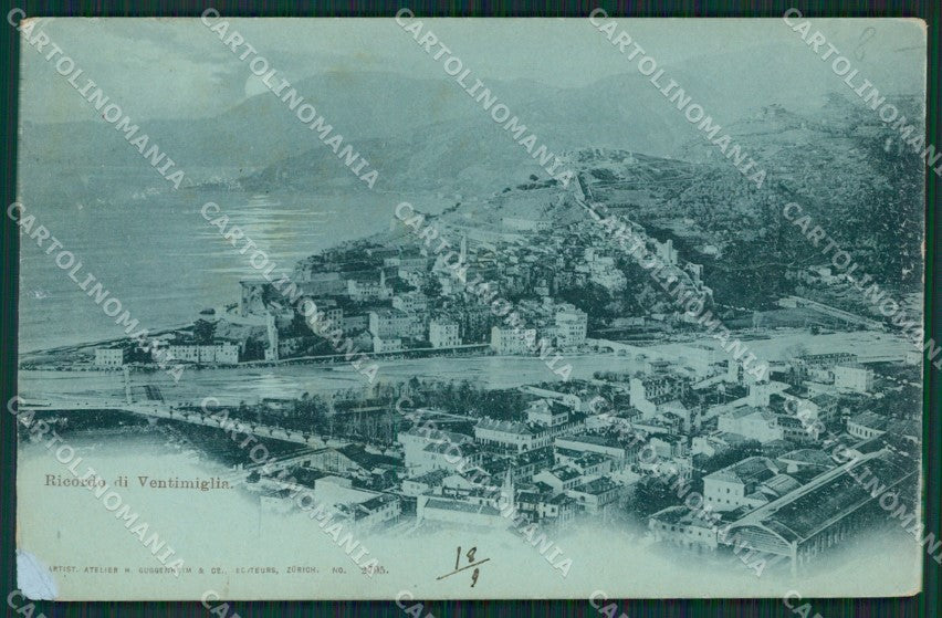 Imperia Ventimiglia Chiaro di Luna ABRASA cartolina KV5565 – fronte
