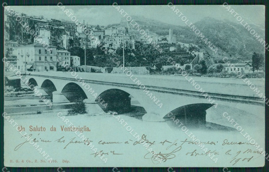 Imperia Ventimiglia Chiaro di Luna PIEGA cartolina KV5566 – fronte