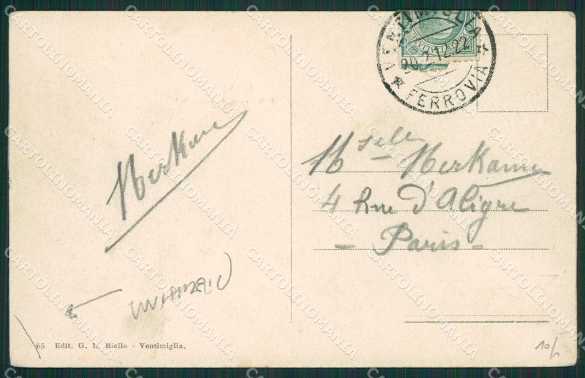 Imperia Ventimiglia PIEGHINA cartolina KV5567 – retro
