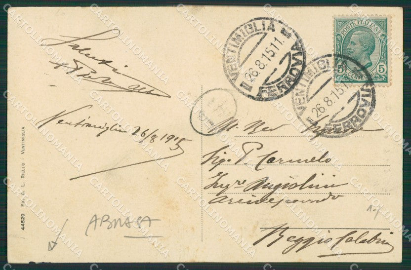 Imperia Ventimiglia ABRASA cartolina KV5587 – retro