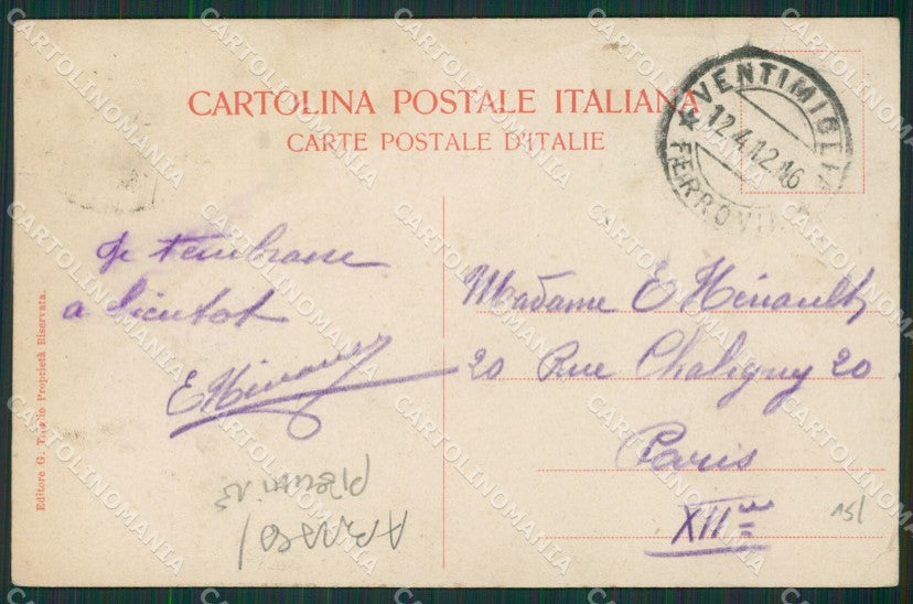 Imperia Ventimiglia Carrozze ABRASA PIEGHINE cartolina KV5638 – retro