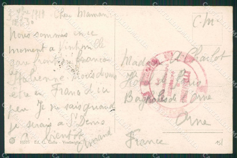 Imperia Ventimiglia Treno cartolina KV5647 – retro