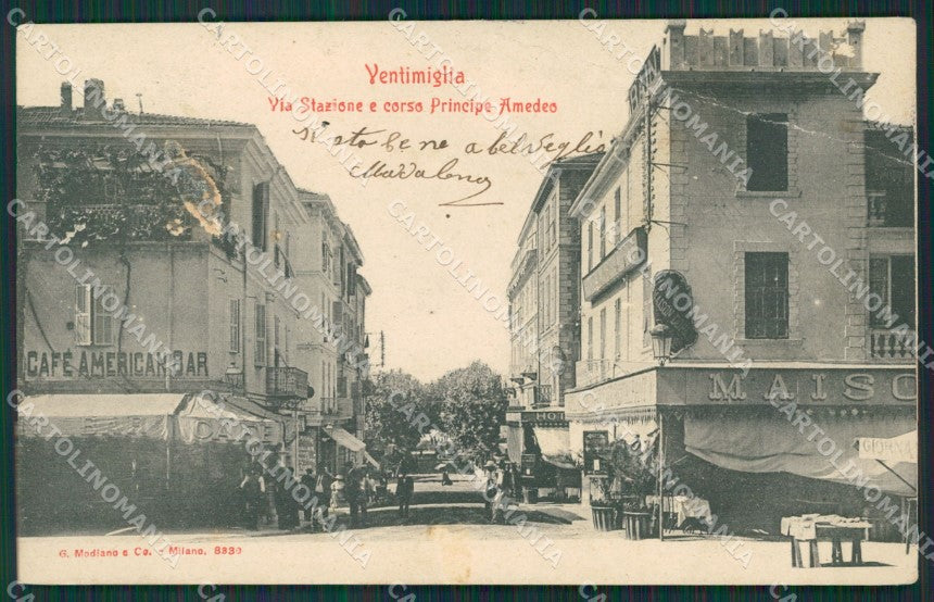 Imperia Ventimiglia PIEGA ABRASA cartolina KV5651 – fronte