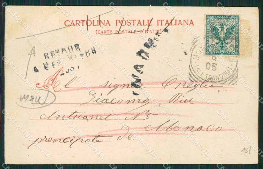 Imperia Ventimiglia PIEGA ABRASA cartolina KV5651 – retro