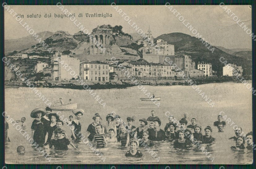 Imperia Ventimiglia Bagnanti cartolina KV5654 – fronte