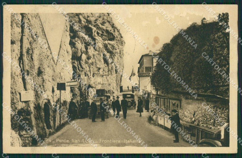 Imperia Ventimiglia Grimaldi Ponte San Luigi ABRASA cartolina KV5679 – fronte