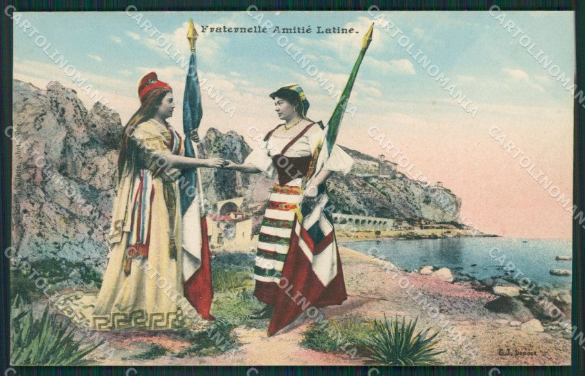 Francia Menton Mentone Costumi cartolina KV5682 – fronte