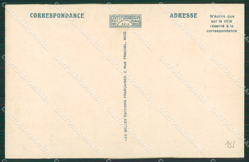 Francia Menton Mentone Frontiera cartolina KV5687 – retro