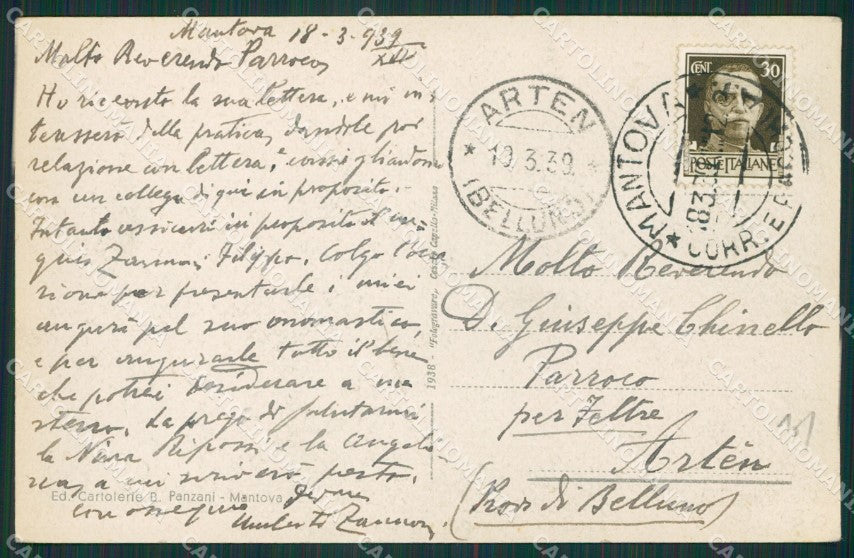 Mantova Lago di Mezzo Barche cartolina KV5694 – retro