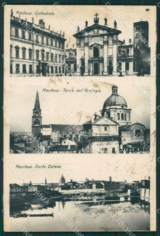 Mantova Città RIFILATA cartolina KV5710 – fronte