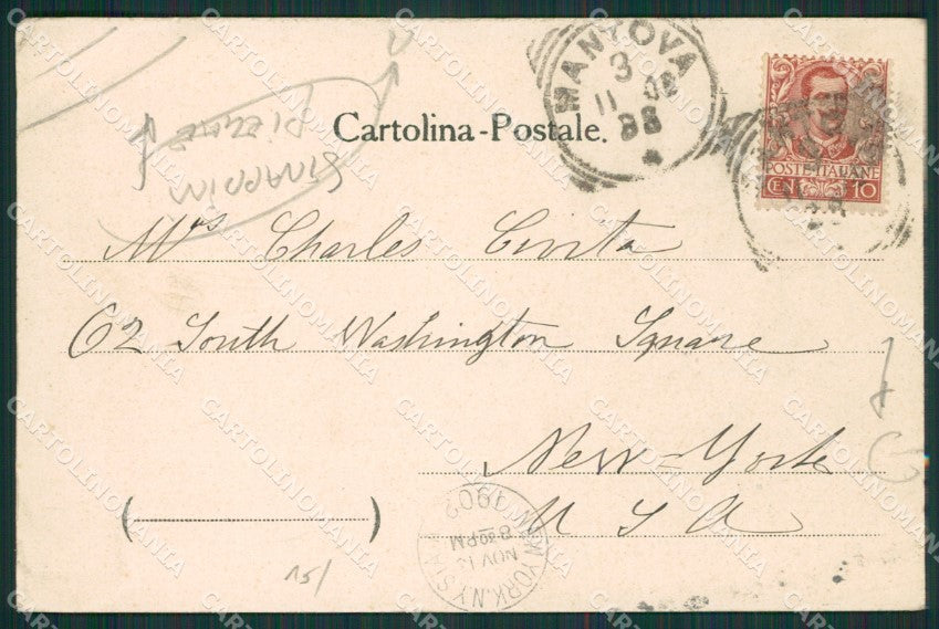 Mantova Città STRAPPINI PIEGHE cartolina KV5723 – retro