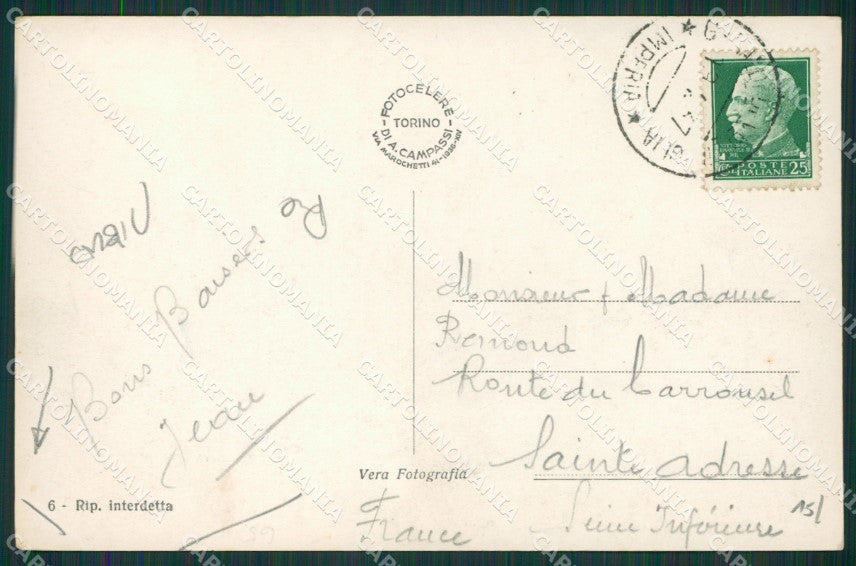 Imperia Ventimiglia Grimaldi Frontiera PIEGA Foto cartolina KV5845 – retro