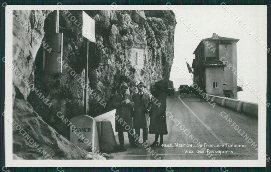 Francia Menton Mentone Frontiera Foto cartolina KV5847 – fronte