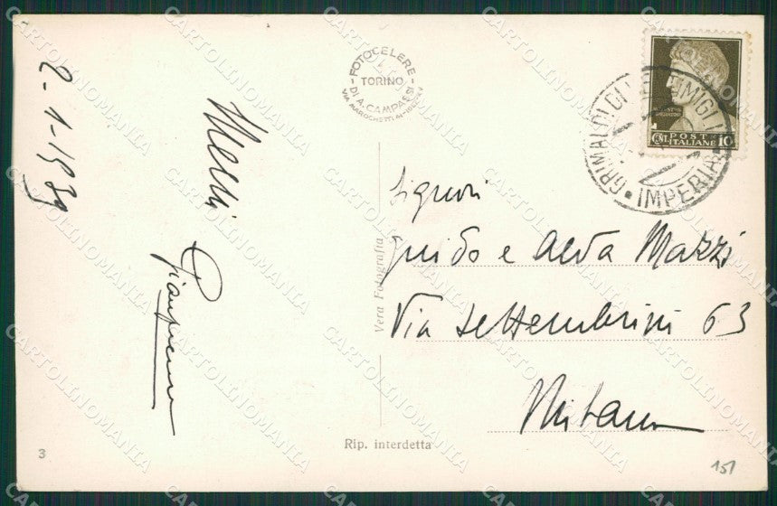 Imperia Ventimiglia Grimaldi Frontiera Foto cartolina KV5850 – retro