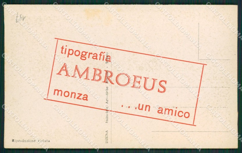 Milano Monza Villa Reale cartolina KV5869 – retro