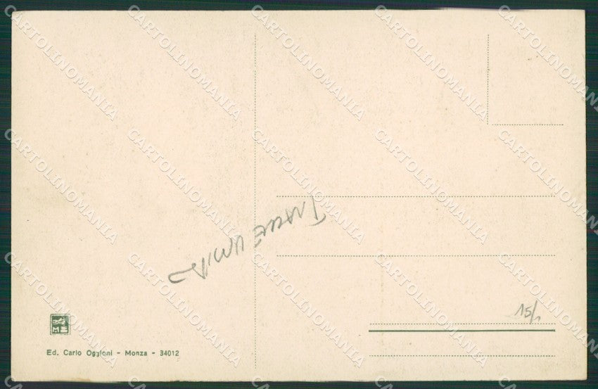 Milano Monza Arengario TRACCE UMIDO cartolina KV5885 – retro
