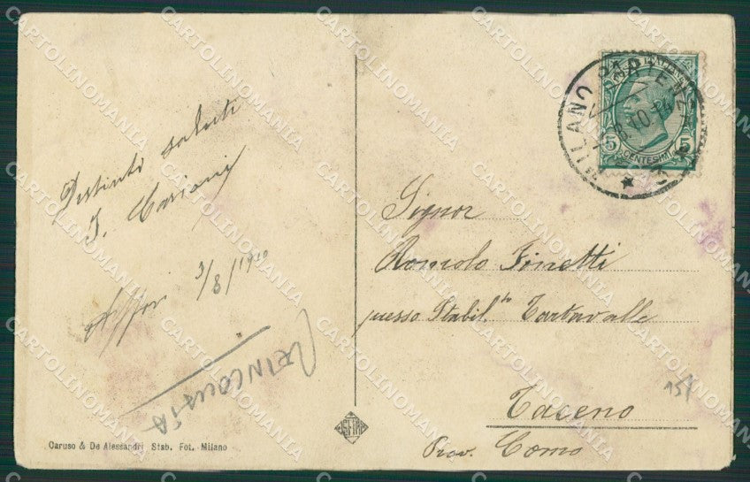 Milano Monza Savoia REINCOLLATA cartolina KV5886 – retro