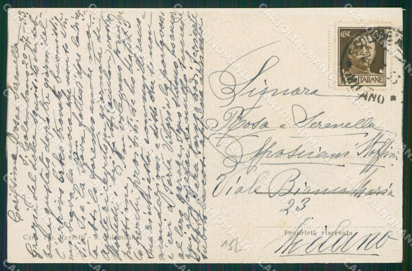 Milano San Colombano al Lambro Castello Belgioioso cartolina KV5907 – retro
