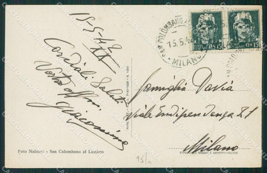 Milano San Colombano al Lambro Redi cartolina KV5912 – retro